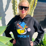 DUCK-Y Baseball Black Unisex Hoodie