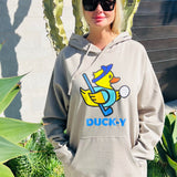 DUCK-Y Golfer Brown Unisex Hoodie