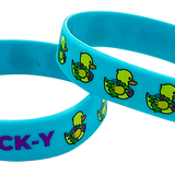 DUCK-Y Blue Aloha Silicone Bracelet