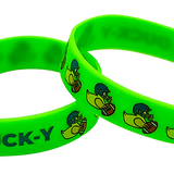 DUCK-Y Green Football Silicone Bracelet