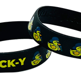 DUCK-Y Black Rapper Silicone Bracelet