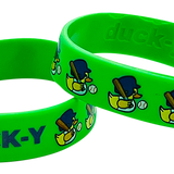 DUCK-Y Green Baseball Silicone Bracelet