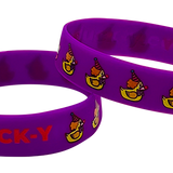 DUCK-Y Purple Clown Silicone Bracelet