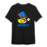 Black Baseball DUCK-Y Unisex T # 49
